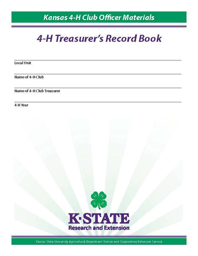 The 4-H Treasurer's Record Book