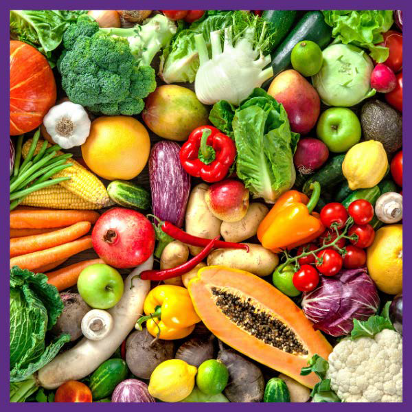 Fruits & Vegetables Button Picture